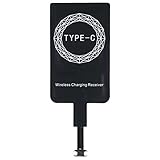 AMEEGO Typ C Wireless Ladeempfänger, Ultra Thin USB-C Qi Wireless Ladegerät Empfänger für LG V20 / HTC 10 / Huawei Mate 9, P9 / Nexus 6 / One Plus 2, 3 / und andere Typ C Qi-fähigen Handy