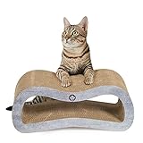 CanadianCat Company ® | Kratzbrett Orbit Petite | betonoptik | Kratzmöbel, Lounge für Katzen | Kratzpappe + Katzenminze | ca. 45 x 18 x 23