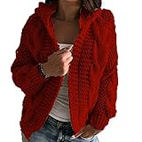 WHZXYDN Herbst Und Winter Einfarbig Dicker Faden Twist Stricken Kurzen Pullover Mantel D