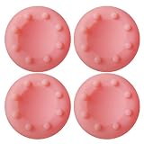 Neuvikter 4 Stück für PS4 PS3 PS2 Xbox 360 ONE Controller Gummi-Silikonkappe Daumen-Stick X Cover Case Skin Joystick Grip Grips hellrosa Farb