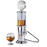 Retro Getränkespender im verchromten Nostalgie Design | Bar-Butler Zapfsäule mit Zapf-Schlauch für Party Getränke Dispenser Biertower Bierspender Zapfanlage Biersäule Schanksäule | Party Gadg