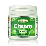 Chrom, 500 µg, hochdosiert, 180 Tabletten - für einen ausgeglichenen Blutzuckerspiegel. OHNE künstliche Zusätze, ohne Gentechnik. Veg