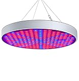 Aufun 50W 250LEDs Pflanzenlampe Pflanzenlicht - Vollspektrum Led Grow Light Panel mit Rot Blau IR UV - für Gewächshaus Hydroponik Grow Box Veg Wachstum (50W)