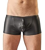 Orion Herren-Pants - verführerische Boxershorts für Männer, im edlen Mattlook, mit Druckknopfleiste im Schritt, in Schwarz (XL)