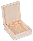 Holzkiste mit Deckel Allzweckkiste - Holzschachtel Holzbox aufbewahrungsbox Holzkisten Aufbewahrungskiste Holz Schachtel 16 x 16 x 6