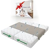 Liebesbrücke für Matratzen Weiß - Matratzenverbinder und Ritzenfüller für Familienbett - Universeller Antirutsch Matratzenhalter für Ihr Boxspringbett 200 cm - Doppelbettbrück