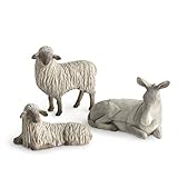 Willow Tree Sanfte Tiere des Stalls für die Weihnachtsgeschichte, modellierte handbemalte Krippenfiguren, 3-teiliges S