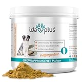 Ida Plus - reines Grünlippmuschelpulver für Hunde - Vollfett-Qualität - Grünlippmuschel zur Unterstützung der Gelenkfunktion - ohne Zusätze - mit Glykosaminoglykanen, Omega 3, Magnesium - 250g