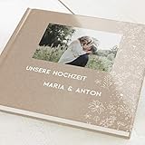 sendmoments Fotobuch zum Eintragen, personalisiert mit Ihrem Text & - Bild, Crafty & Blumen, weiße Innenseiten zum Fotos einkleben, Hardcover-Buch quadratisch 19x19 cm, 32 Seiten oder mehr, F