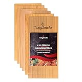 TastySmoke® Premium Zedernholzbrett zum Grillen – 100% Naturprodukt aus Western Red Zeder – Grillbretter aus Zedernholz im 6er Vorteilspack – mehrmals wiederverwendb