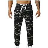 VRTUR Herbst - Winter Herren Jogginghose Regular Slim Fit Sporthose Fitness Freizeit Hose Trainingshose Sweat Sweatpants Männer Camouflage Carg