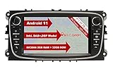 M.I.C. AF7-Lite Android 11 Autoradio mit Navi Navigation Ersatz für Ford Focus mk2 Mondeo Cmax Galaxy Smax :DSP DAB Plus Bluetooth 5.0 WiFi 2 din 7' IPS Bildschirm 2G+32G USB sd mirrorlink zubehö