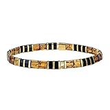 KELITCH Damen Regenbogen Armband Tila Perlen Armbänder Handgemachte Bunte Stretch Armbänder Schmuck