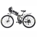 ZOSUO Herren Faltbares Fahrrad Speichenradmotor Alu 26 Zoll Mit E-Bike Pedelec Trekkingrad Mit 500-Watt-Motor 48V20AH Akku Shimano 21-Gang Radfahren Im Freien Hyb