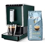 Tchibo Kaffee Vollautomat Esperto Caffè 1.1 (19 bar, 1470 Watt), (inkl. 1Kg Barista Caffè Crema) (Dunkelgrün ohne Milchaufschäumer)