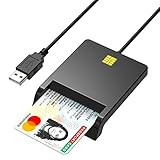 InnOrca Simkarten Lesegeraet USB, DOD Military USB-CAC-Smartcard-Leser mit Allgemeinem Zugriff, Kompatibel mit Windows, Mac OS, Linux