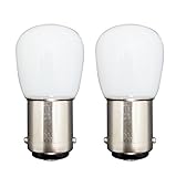 MZMing [2 Stück] B15-Bajonett LED-Energiesparlampe 1,5W-Glühlampe Entspricht 15W Halogenlampe 6000K weiß 120L-Geringe Wärme für Kühlschrank/Nähmaschine/Raucher M