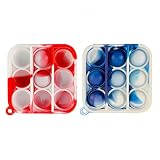 2 Stücke Fidget Toy Pop Its Bunt Quadrat Simple Dimple Schlüsselanhänger Squeeze Sensory Anti Stress Spielzeug Funny Geschenk fü
