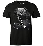 Freitag der 13. - Jason vs Freddy Krüger Billard Herren Lizenz T-Shirt (Schwarz) (S-XL) (M)