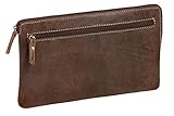 LEAS Banktasche & Geldtasche im Vintage-Style Echt-Leder, braun Special-E