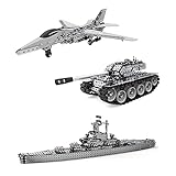 LICI 3D Metall Puzzle Modell, 2493 Teile Lasergeschnittenes DIY Metall Panzer Bausatz Kämpfer Metall Puzzle Weihnachten Geschenk für Erw