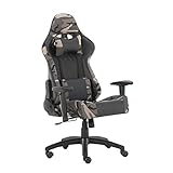 Futurefurniture®Gaming Stuhl,Gamingstuhl,Gaming Sessel,Gaming Chair,mit Kopfstütze und Lendenkissen,Farbe:Tarnung