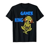 Gamer King Zocker König PC Gaming Alien Konsolen Zocken T-S