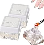 Nail Repair & Extend Fiber Gel,Clear Builder Base Gel for Nails,Quick Extension Gel,Crystal Silk Fiberglass Gels for Nail Decoration,Reinforcement,Repair (2Pcs)