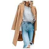 AFFGEQA Damen Sweatjacke Langarm Doppelseitiges Nylon Revers Wollmantelschal Knopfloses Winddicht Übergangsjacke Windbreaker Outdoor Sportjack
