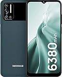 Handy ohne Vertrag, DOOGEE N40 Pro 6GB RAM/128GB Speicher Android 11 Smartphone, 6380mAh Großer Akku, 24W Schnelles Laden, 20MP Quad-Kamera, 6.52 Zoll Bildschirm Octa-Core 4G Dual SIM Phone Grü