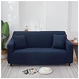 SYN-GUGAI Stretch-Couch-Abdeckung, maschinenwaschbar, Spandex-Jacquard-Gewebe, elastische Unterseite, einfach zu installieren, rutschfester Möbelschutz (Farbe: B, Größe: 190-230 cm)