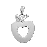 925 Sterling Silber Apfel Herz Damen Anhäng