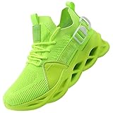 AARDIMI Herren Laufschuhe Fitness straßenlaufschuhe Sneaker Sportschuhe atmungsaktiv Anti-Rutsche Gym Fitness Schuhe (Grün, Numeric_38)