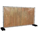 Holzwand Motivbanner Garten, Sichtschutz, Gartendeko, Plane, Verschiedene Motive (PVC - 340 x 173 cm) (Holzwand (3152))