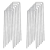 COSYLIFE 80 Pack Bodenanker, U Förmige Erdanker Bodenanker, Heringe für Zelt, Erdnägel für Unkrautvlies Gartenvlies Zelt oder Netz, Erdanker 3mm Durchmesser 40x200