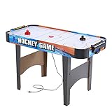 MYRCLMY 48In Mittelgroße Arcade-Air-Hockey-Tisch Für Spielzimmer, Zuhause, Büro, 2 Truppen, Digitale LED-Score-Karte, Kindertitel Eishockey-Tischspielzeug