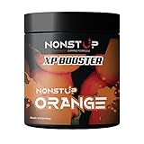 NONSTUP 280g 28 Portionen – Orange - Gaming Energy & Pre Workout Booster Drink Pulver - für mehr Konzentration beim Gaming, Training, Lernen oder Arb