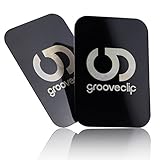 grooveclip® Metallplättchen Set für Magnet KFZ Halterungen | 2er Ersatz/Zusatz Set für Handy und Navi | Metall-Platten mit 3M Klebe-Folie | für Magnet-Halter H