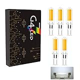 Beylore G4 LED Dimmbar Lampen Birne,COB G4 LED Stab 360° Abstrahlwinkel LED Ersatz für 50W Halogen,G4 COB Bi-Pin-Basislampe für Landschaftsleuchter RV,Kronleuchter, Innenhof,5pcs Cold White,4W