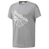 Reebok Herren-T-Shirt mit klassischem Logo, Herren, kurzärmelig, Classics Logo Tee, Medium Grau meliert, X-Larg
