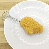 HAOBU Schlüsselanhänger Nachahmung Food Keychain Chicken Nuggets Gebratenes Hühnchen Anhänger Geschenk