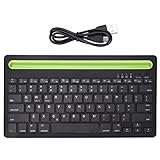 PUSOKEI Kabellose Gaming-Tastatur mit Datenkabel, Multi-System-Kompatibilität, 2-Kanal-Typ mit Eingebautem Akku, Tragbare Kabellose T