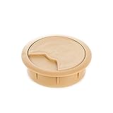 sossai® Kabeldurchführung KDM2 (8 Stück) | Kabeldurchlass/Schreibtischkanal für Schreibtische, Büro & Arbeitsplatten | Farbe: Buche | Durchmesser: 60 mm | Material: