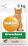 IAMS for Vitality Katzenfutter trocken mit Lachs - Trockenfutter für Katzen im Alter von 1-6 Jahren, 3 kg