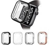 4 StüCk Displayschutz Panzerglas Apple Watch,Pc All-Around SchutzhüLle für Iwatch 40mm UltradüNne Schutz Case Kompatibel mit Apple Watch Series 6/Se/5/4 (2)