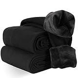 XDDIAS 2 Stück Winter Warme Leggings, Thermo Leggings Damen Schwarz Frauen Hoch Taillierte Dicke Thermische Dehnbare Legging