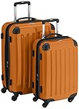 HAUPTSTADTKOFFER - Alex - 2er Koffer-Set Hartschale glänzend, 65 cm + 55 cm, 74 Liter + 42 Liter, Orang