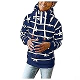 Hoodie Damen High-Neck Beste Freunde Pullover Damen Kapuzenpullover Herbst Winter Hoodie Sweatshirt Langarm für Frauen mit Motiv Higlles Damen Plus Size Langarm Patchwork Loose Mantel Sw