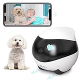 Bewegliche 1080P WLAN Überwachungskamera Innen, IP-Kamera Indoor für Babys, Haustier Kameramonitor, 2,4/5GHz WiFi, 2-Wege-Audio, IR-Nachtsicht, Automatische Kreuzfahrt,Fernzugriff, mit SD