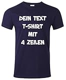 T-Shirt Bedrucken mit dem Amazon Tshirt Designer. T-Shirt selber gestalten. T-Shirt Druck. T-Shirt mit Wunschtext. T Shirts sind Ökotex-100 Zertifiziert. - Dunkelblau L